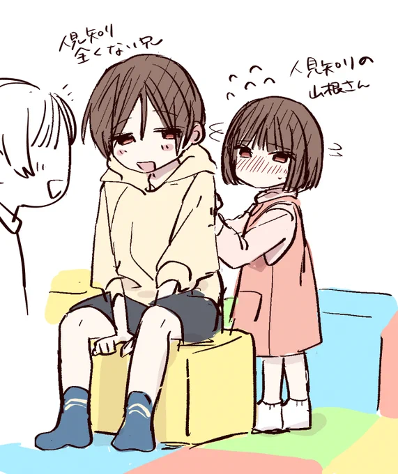 だいぶ前に描いた幼少期の山根兄妹 