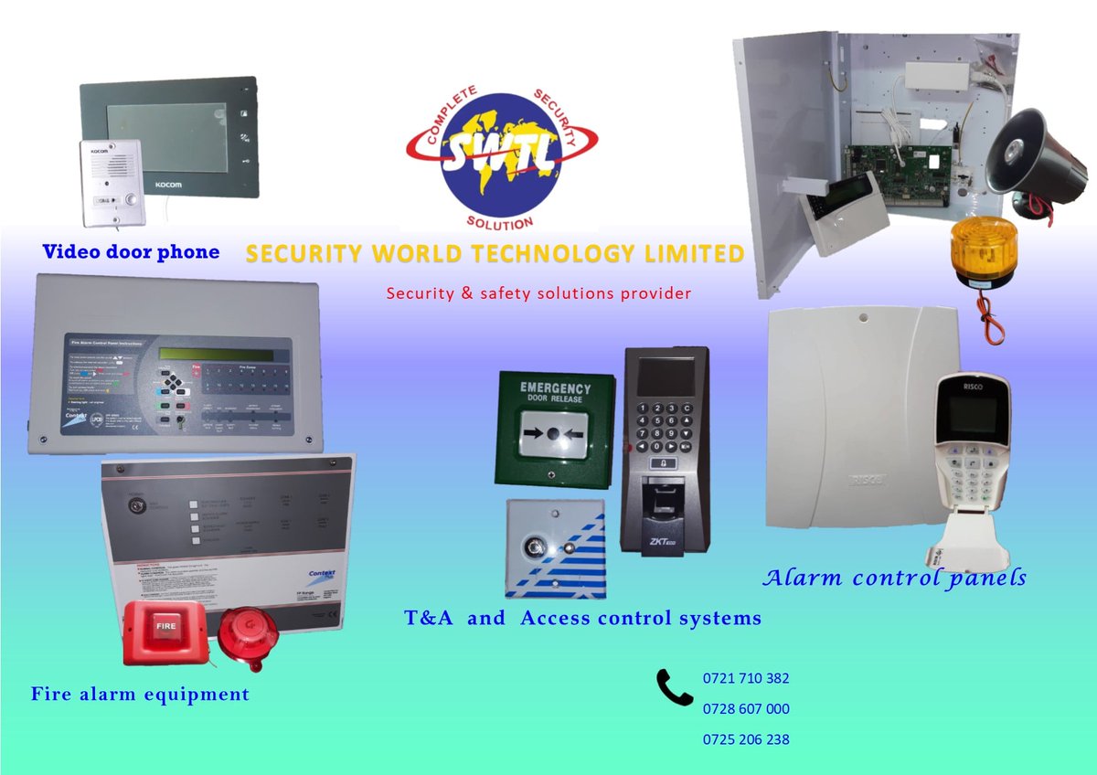 Access Control, Alarm Panels & Fire Systems + their Accessories All Available.
Call 0728 607 000, 0721 710 382 or 0725 206 238 for orders & enquiries.
#security
#SecuritySolutions
#securityequipment
#solutions