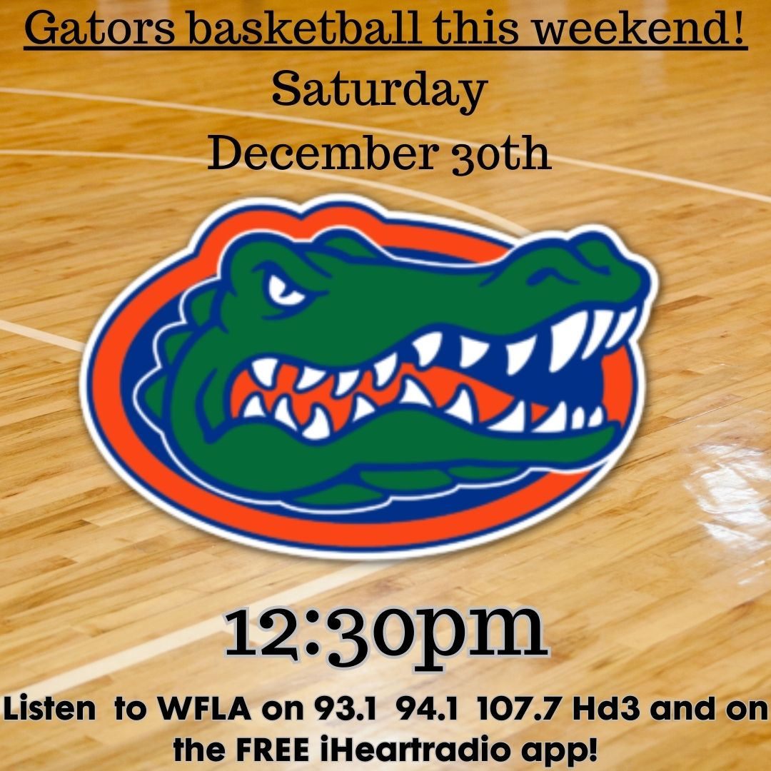 Are you ready for some Gators basketball? 🏀
Join WFLA ORLANDO LIVE this Saturday, December 30, at 12:30 PM as the Gators take on the Quinnipiac Bobcats at the Exactech Arena! WFLAOrlando.com/Listen/