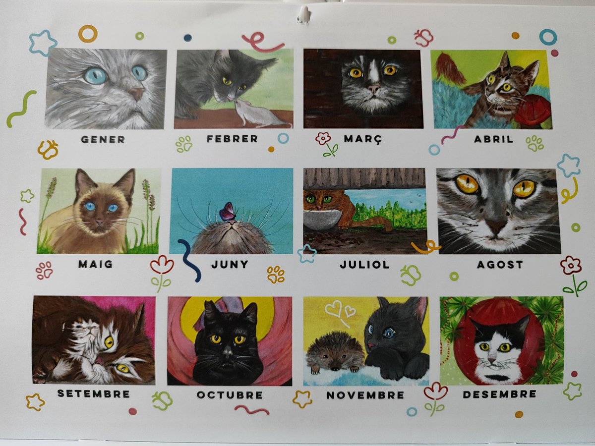 Ja tenim aquí el calendari solidari 2024 il•lustrat per la instagram.com/marta.martona1…
Disponible a:
4 Vents - C/ Provença, 22
CINOS - Rbla de Joaquim Ruyra, 75
Balliu - C/ Jaume I, 48
Animalons - Rbla de Joaquim Ruyra, 9
Cave Canem - C/ Theolongo Bacchio, 16
Donatiu 12€