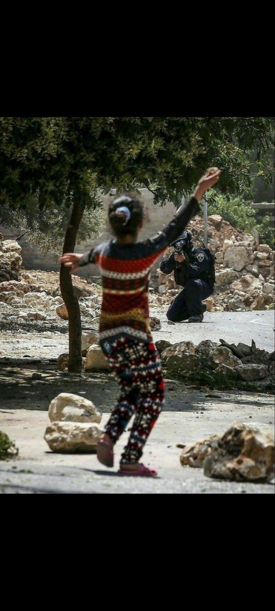 The little girl throwing stones to defend her family home is the terrorist.

The military-armed occupier born in Brooklyn is the victim.

Surely it’s obvious?

Or are you some kind of antisemite?!