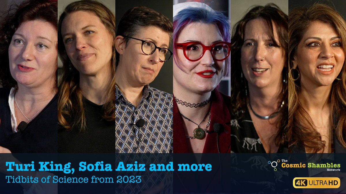 cosmicshambles's tweet photo. Here's some more tidbits of exciting science from 2023 for you, recorded backstage at #NineLessons. Part Three features @Turi__King, @DrLauraWolz, @sarahbridle, @Sydonahi, @ClaireRaisin and @SofiaAziz101 

https://t.co/B5IEJR2nMa https://t.co/jiRZcXdEzD