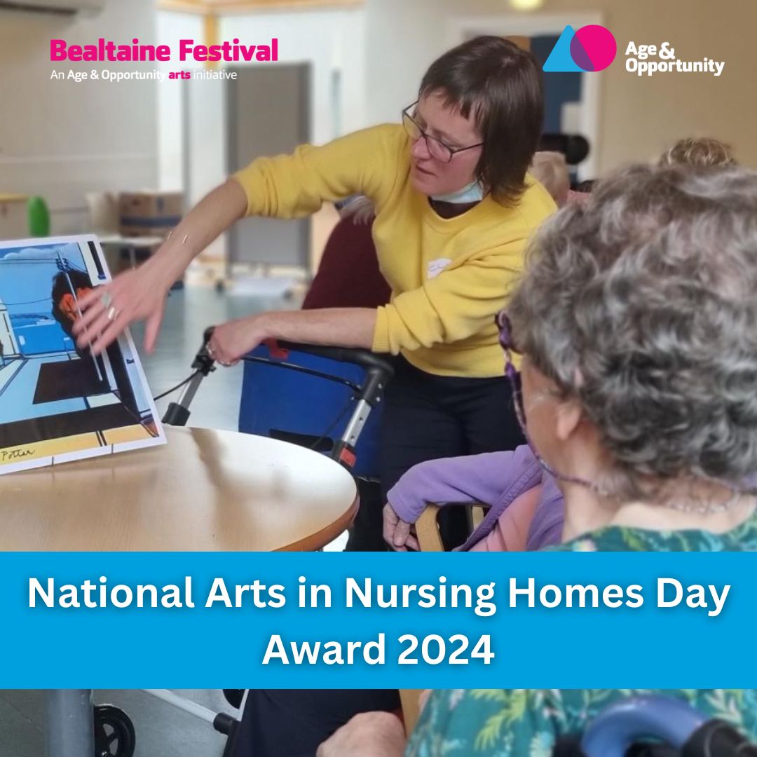 Save the Date for our open call for National Arts in Nursing Homes Day Awards 2024. This award is for care settings who wish to organise interactive and engaging arts workshops, sessions and events. 📅Applications open 15th January 2024. @NursingHomesIre @age_opp