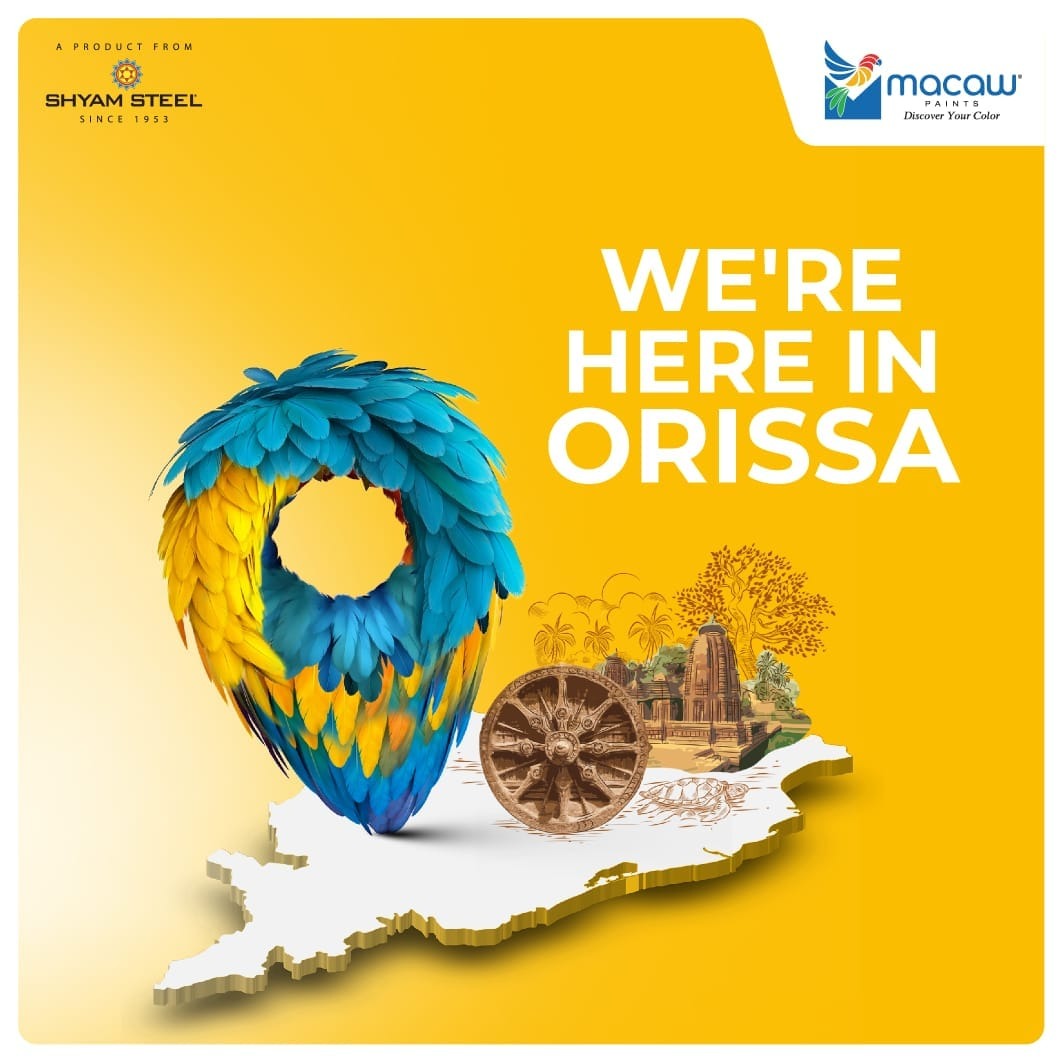 ShyamSteelIndia's tweet image. Touching new horizons – Macaw Paints now in vibrant Orissa!

Follow @macaw_paints for more updates on our colorful journey.

#MacawPaints #Newbeginning #70yrsofLegacy #Paints #ColorfulLegacy #Odisha