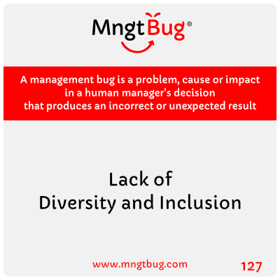 espinheirae's tweet photo. MngtBug 127: Lack of Diversity and Inclusion!

Do you know someone who wants to solve this problem? 😉
Share with them!

#humanmngt #mngtbug #problemmapping #iaf_eme #facilitation #iaf_portugal #IAFacilitators #humanresources #management30 #business #marketing #sales #operations https://t.co/PMAMKD7Klz