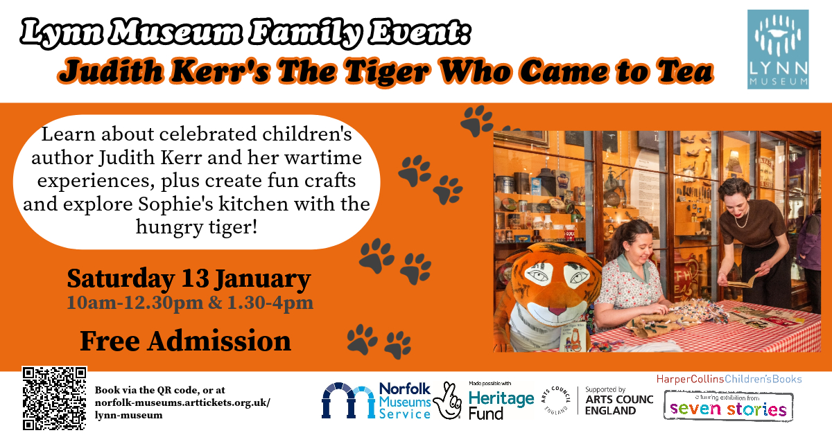 Lynn_Museum's tweet photo. π« Judith Kerr's The Tiger Who Came to Tea Family Event is next week, Saturday 13 January! π
Join us between 10am-4pm to learn about Judith Kerr and her wartime experiences.
ποΈFree admission, advanced booking is strongly recommend: https://t.co/OyYRt1VPZW
#JudithKerr100 https://t.co/00GztICjMp