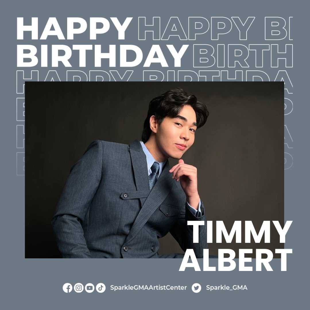 Sparkle_GMA's tweet photo. Sending you our warmest birthday wishes, Timmy Albert!

May your year be filled with blessings and all the things that make you smile. 🎉🎁

#TimmyAlbert https://t.co/Na37VrXpbY