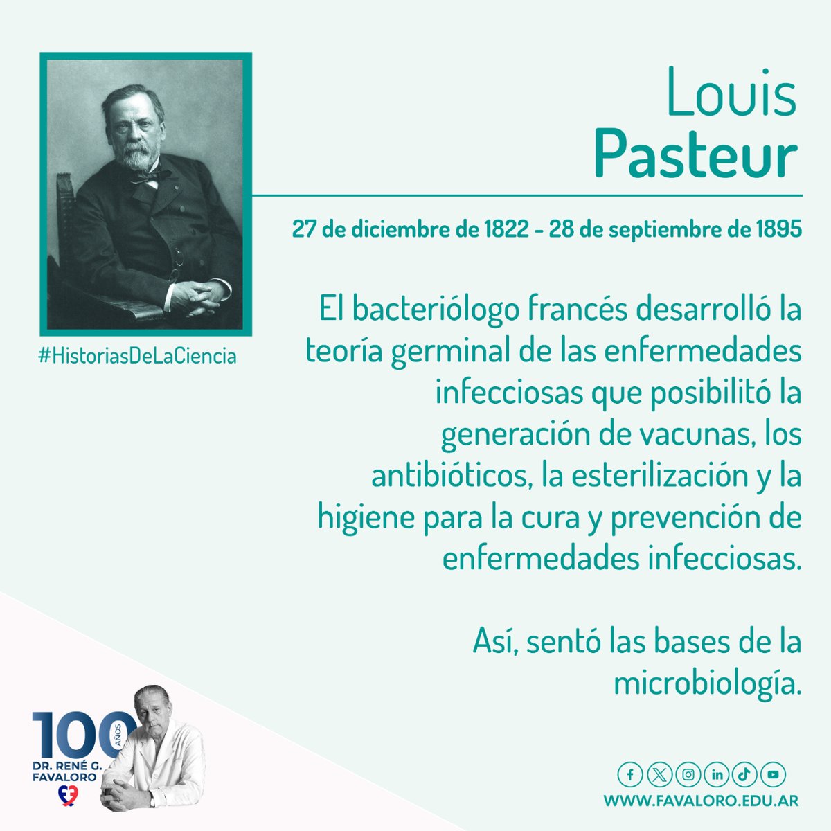 #HistoriasDeLaCiencia #LouisPasteur #Bacteriólogo #EnfermedadesInfecciosas #Microbiología