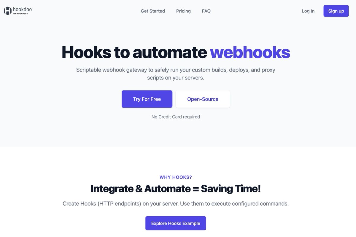 liangwenhao3's tweet image. #webhook #自动化
hookdoo是用自动化 Webhook的服务
它具有可编写脚本的 Webhook 网关，用于在服务器上安全地运行自定义构建、部署和代理脚本
官网：hookdoo.com