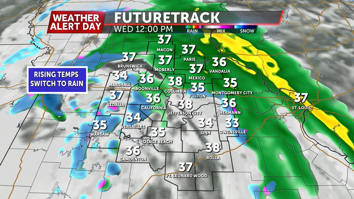 ChanceGotsch's tweet image. Temperatures are still right on the cusp of freezing across much of Mid-Mo. Here is a look at what to expect this AM. #CoMO , #JCMO, #MidMo,  MO#wx