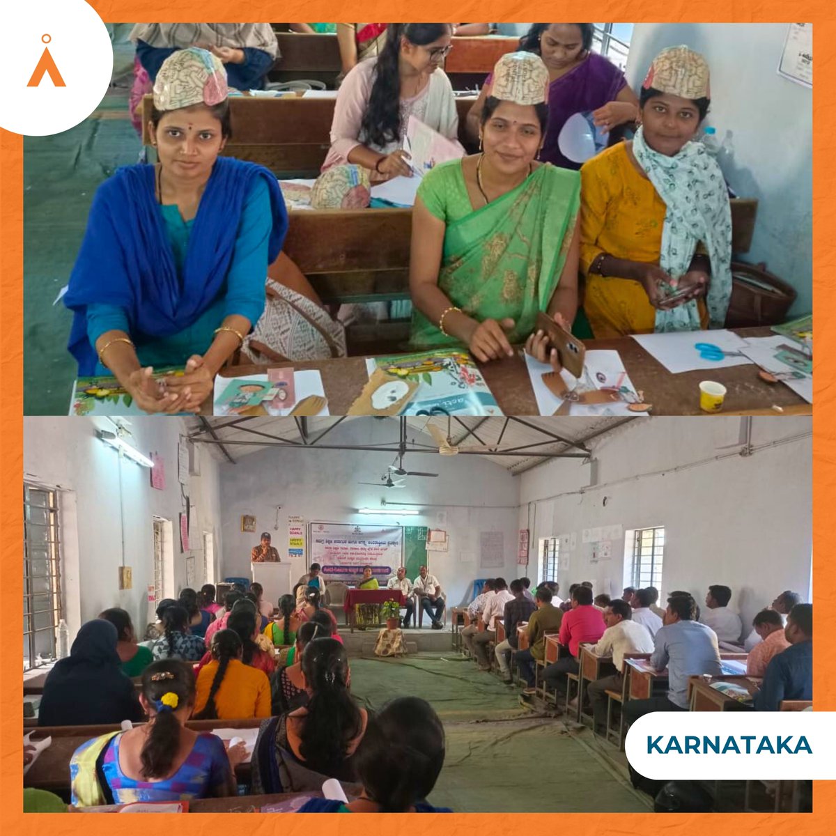 AgastyaOrg's tweet photo. Today we trained 100 government teachers in the Gulbarga district, distributed 8,000 Acti Learn books, and oriented them about the peer-to-peer program. Deputy Director of Public Instruction, Gulbarga, Mr. Shekarappa, inaugurated the program.
#teacherstrainingprogram https://t.co/njDgisu7gC
