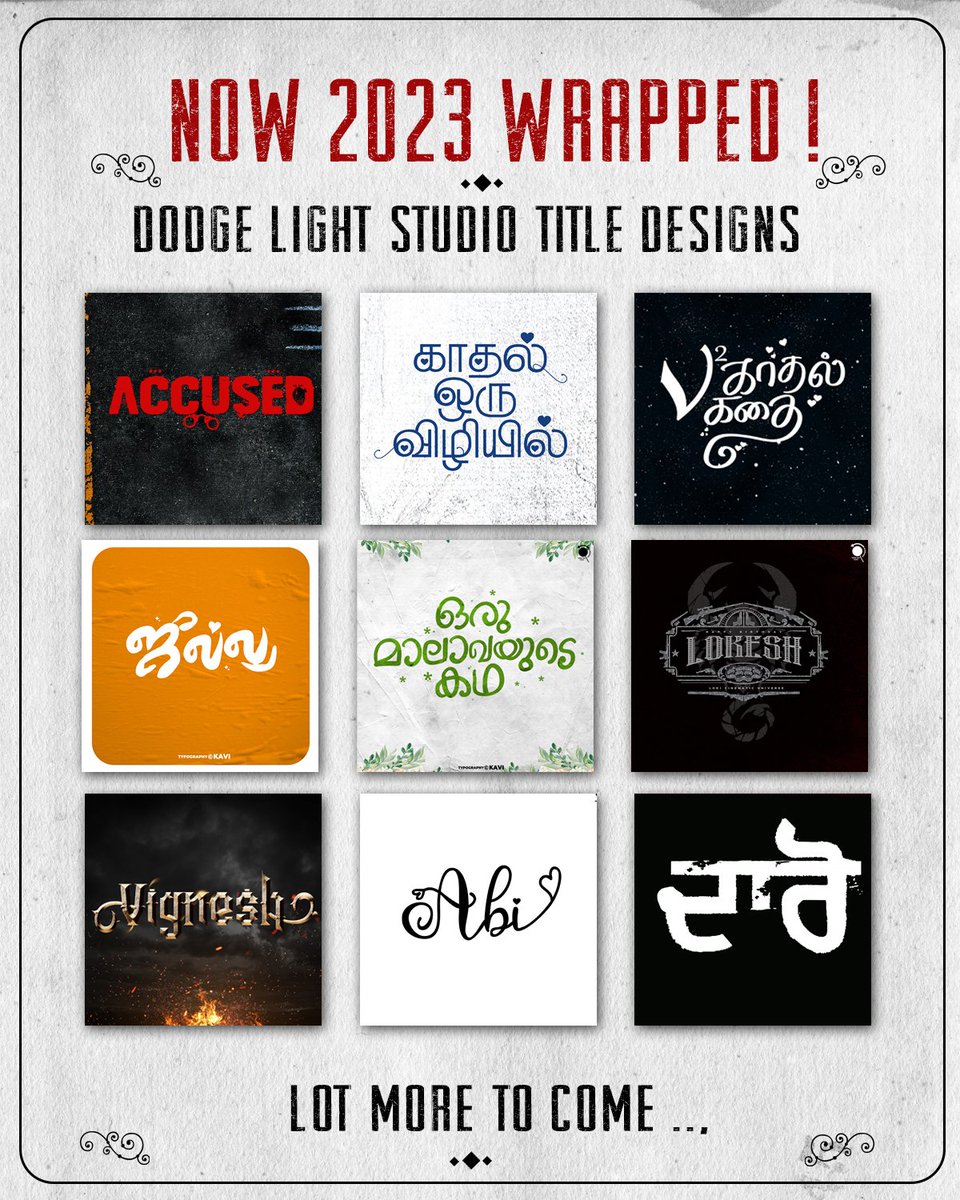 kavi_Offcl's tweet photo. தொடரும்.....✨
Publicity Designs @DodgeLight
#tamiltypography #tamiltypo #tamiltitledesign #titledesign #titledesigner #typography #typoartist https://t.co/HhbKpIUnko
