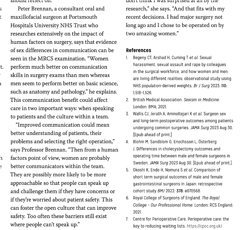 BrennanSurgeon's tweet photo. Great article in latest RCS Bulletin

In a large study, we found women performed better than men at communication skills in surgery exams

In my view, good communication &amp; embracing HF are vital for improving both patient safety &amp; effective team work
👇
https://t.co/kzznXky0BT https://t.co/nusrmY7YuA