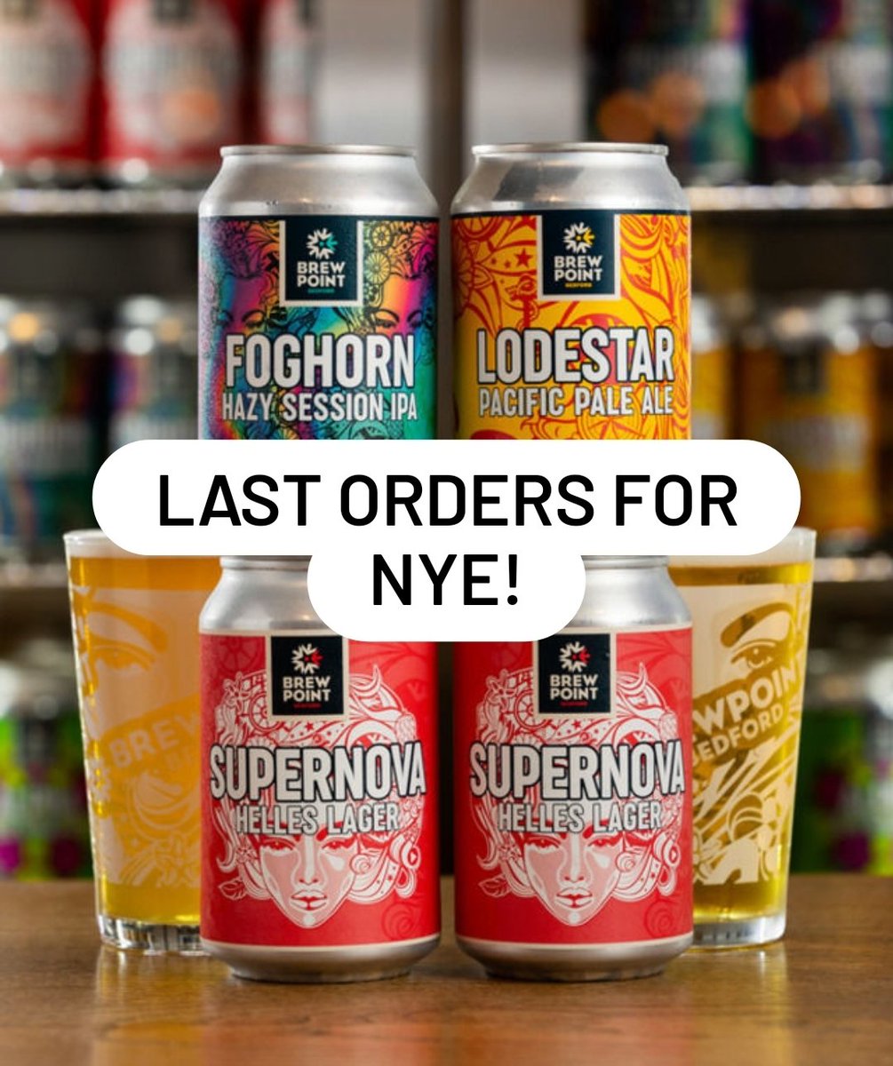 Need a top-up of your Brewpoint favourites before the big NYE bash?! 💥 Order online by midnight tonight to get your pick up or delivery in time for your NYE celebration!