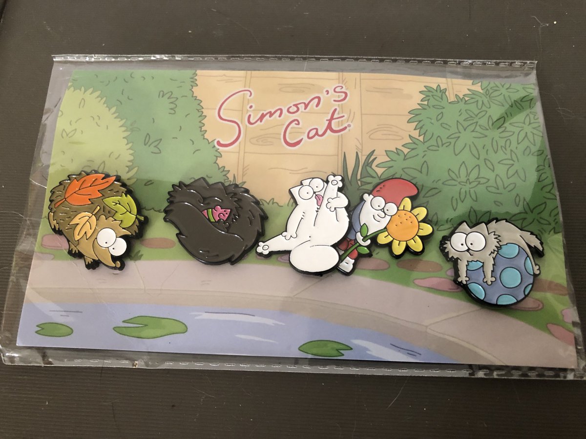 ⁦<a href="/SimonsCat/">Simon's Cat 🐾</a>⁩ today I got the pin set. Thanks for making so nice merchandise to buy from the Simon’s Cat shop.