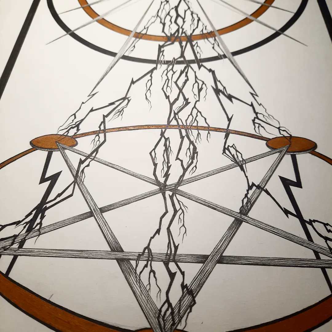 Ina_Auderieth's tweet photo. The Five of Disks Tarot card finished

#fiveofdisks #workinprogress #occultart #drawing #art #artinprogress #viennaartist #artist  #surrealism #gnostic #gothic #divination #oracle #darktarot #darkart #magick #tarotdecks #tarotcommunity #darksurrealism #sacredgeometry https://t.co/eyLQrxfDjD