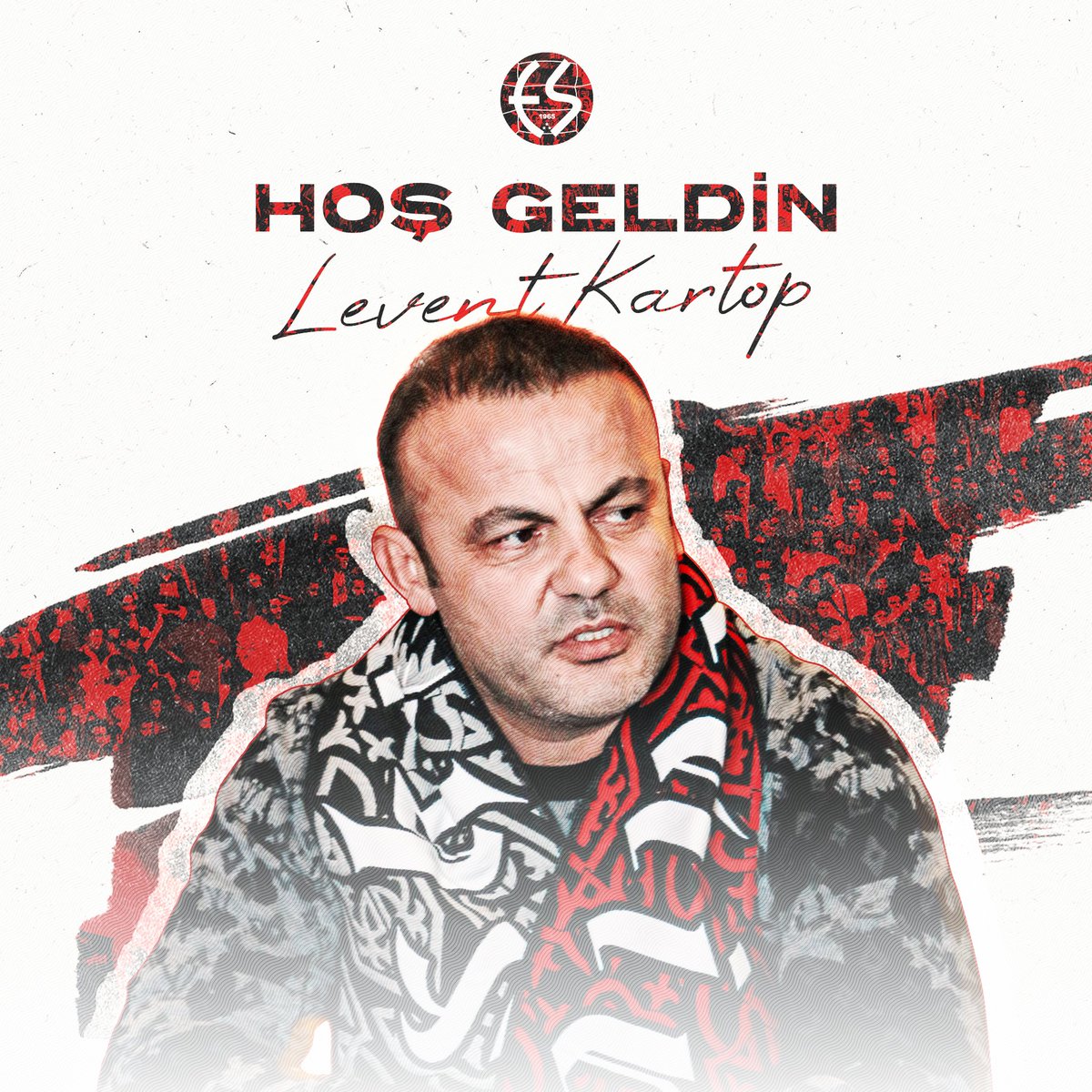 Eskisehirspor's tweet photo. Hoş geldin Levent Kartop! ⚫🔴 #ŞampiyonBizOlacağız https://t.co/VYHFWt4Htz