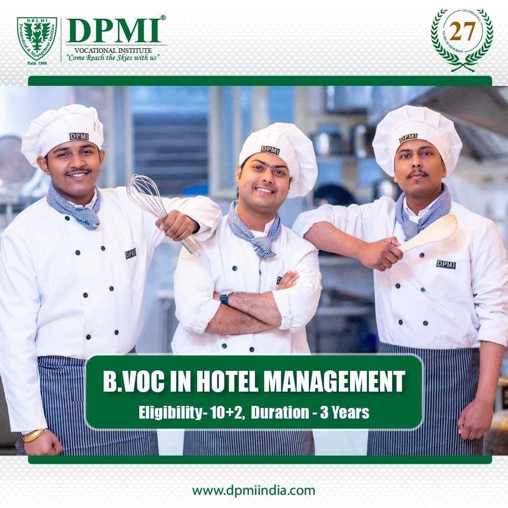 dpmi_india's tweet photo. Join our Hotel Management Degree/Diploma Program with well-known reputed HM Institute DPMI.
Visit: https://t.co/DYFnbuBBs0
#FrontOfficeOperation #HouseKeeping #FoodProductionTechnology #HotelManagementCourses #DiplomainHotelManagement #BVocinHotelManagement https://t.co/d3SLfLcsRA