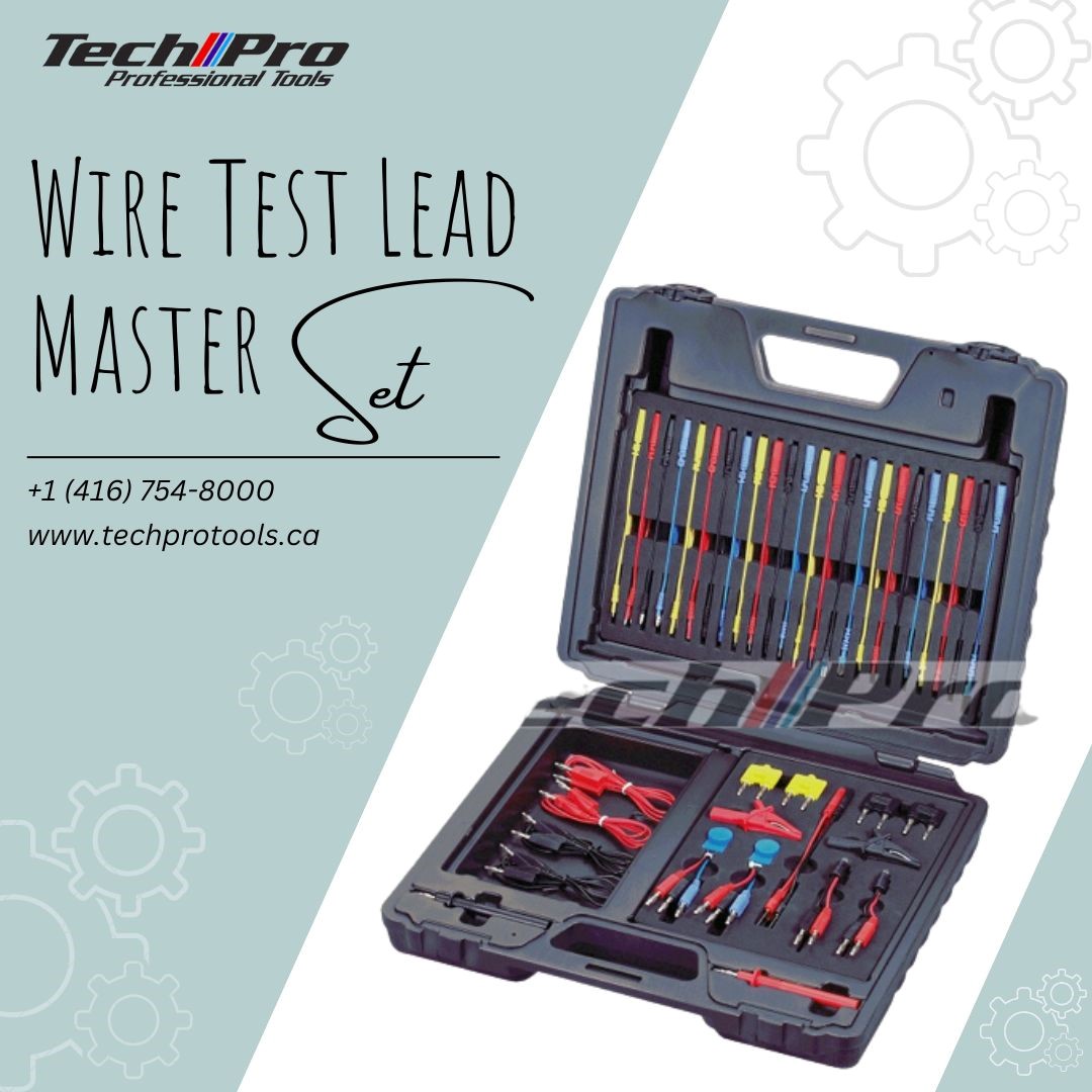 TechProTool's tweet photo. Upgrade your automotive diagnostics with the ED-004 Wire Test Lead  Master Set from TechPro Professional Auto Tools. Ensure accurate  readings and efficient troubleshooting. Get yours today at  https://t.co/DRxsRhLyao! https://t.co/iEmfyE0Jan