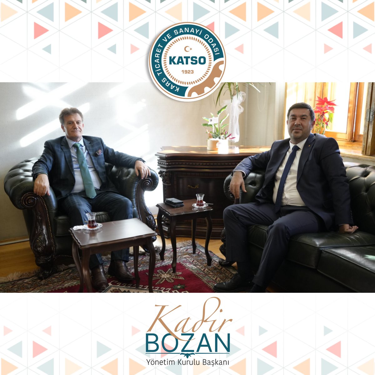 karstso36's tweet photo. KKTC Ulaştırma ve Bayındırlık Bakanı Sayın Erhan ARIKLI Odamızı ziyaret ederek Yönetim Kurulu Başkanımız Sayın Kadir Bozan, Meclis Üyelerimiz Sayın Onur Alp Yardımcı ve Sayın Murat Öztürk ile TOBB Kars Kadın Girişimciler Kurulu Başkanımız Sayın Müge Kaya ile bir araya geldi. https://t.co/NFQIhHXdR9