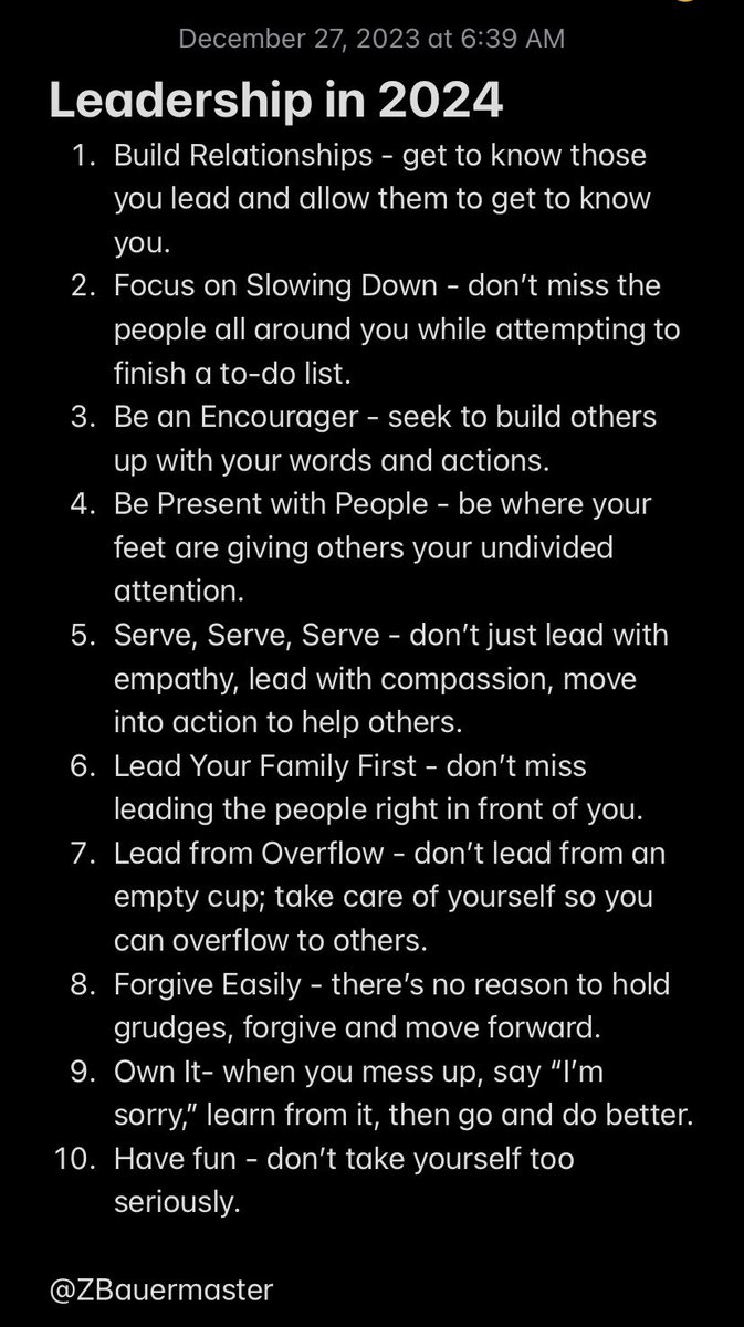 Make 2024 your best year of leadership yet👇🏻

What would you add to the list?