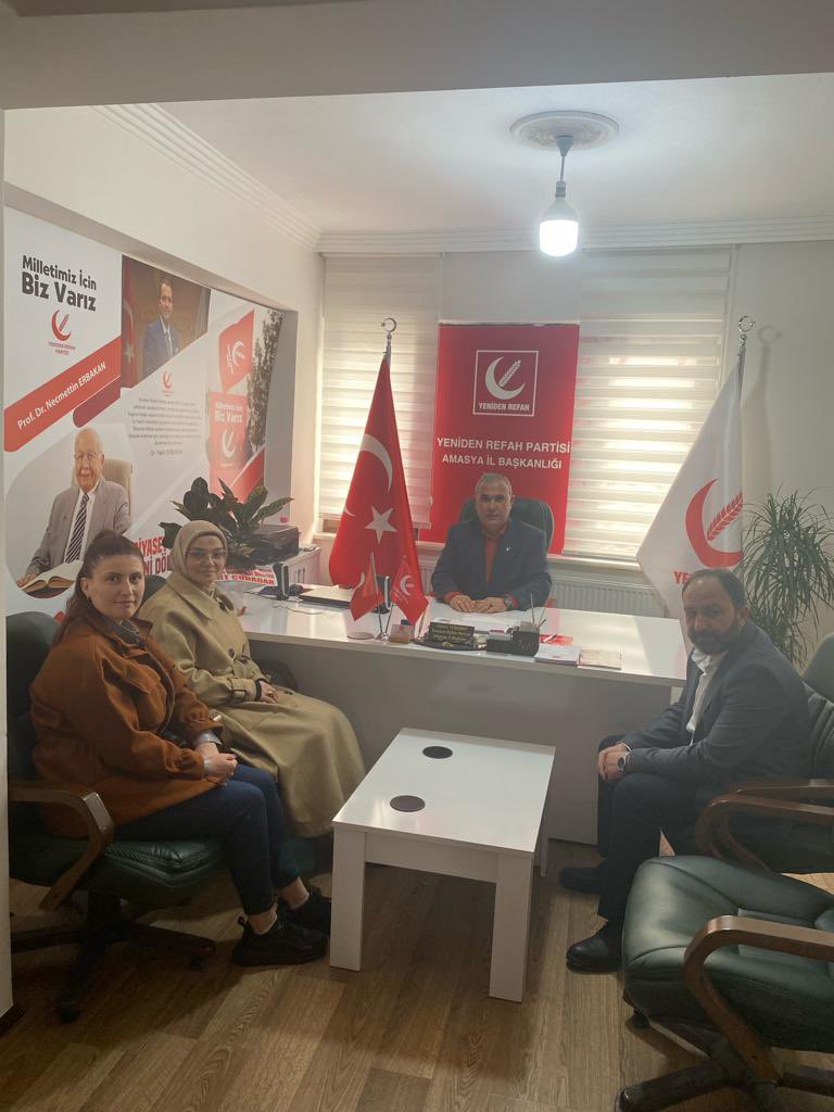 GncAltnts's tweet photo. Amasya Yeniden Refah Partisi İl Başkanı Sn Bülent Türkmen ve ekibine nazik kabulü için teşekkür ediyoruz.

#amasyayakadıneli 
#amasyaakparti https://t.co/ZyO6NryOPc