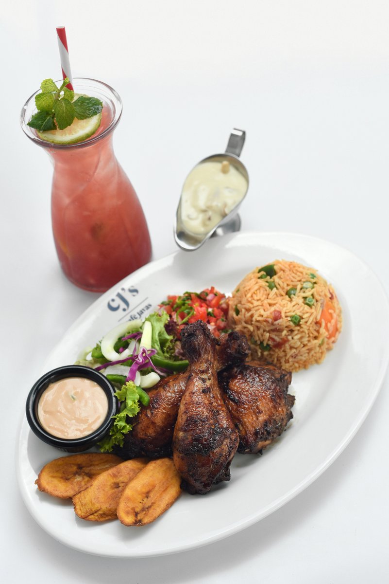 CJs__256's tweet photo. Skewers, Jerk chicken, or Wings? These chicken choices take my appetite under their wing!
#cjs
#cjsbigmeals
#Jerkchicken #ChickenSkewers #ChickenWings https://t.co/QZ3Zx3lZBO