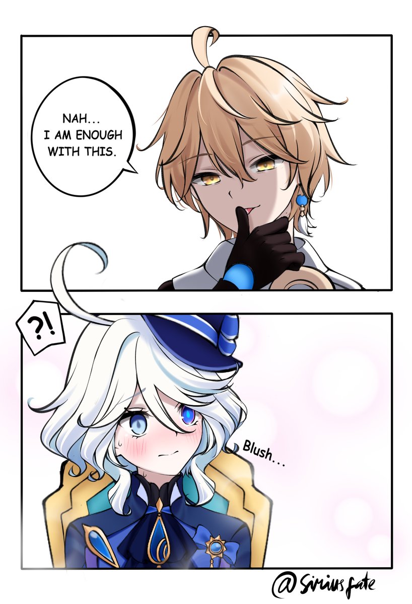 I like watching them teasing each other...

#原神 #GenshinImpact #Aether #Furina #空フリ #aerina