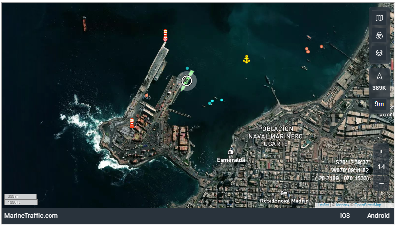 PuertodeIquique's tweet photo. #EstadoPuerto | 23° en #PuertoIquique, En sitio 4 opera nave MSC POLONIA III. Más información a través del sitio web :
👉https://t.co/me5GDVIju8
#Iquique #sepchile #Chile #RT https://t.co/FnzikCLepr
