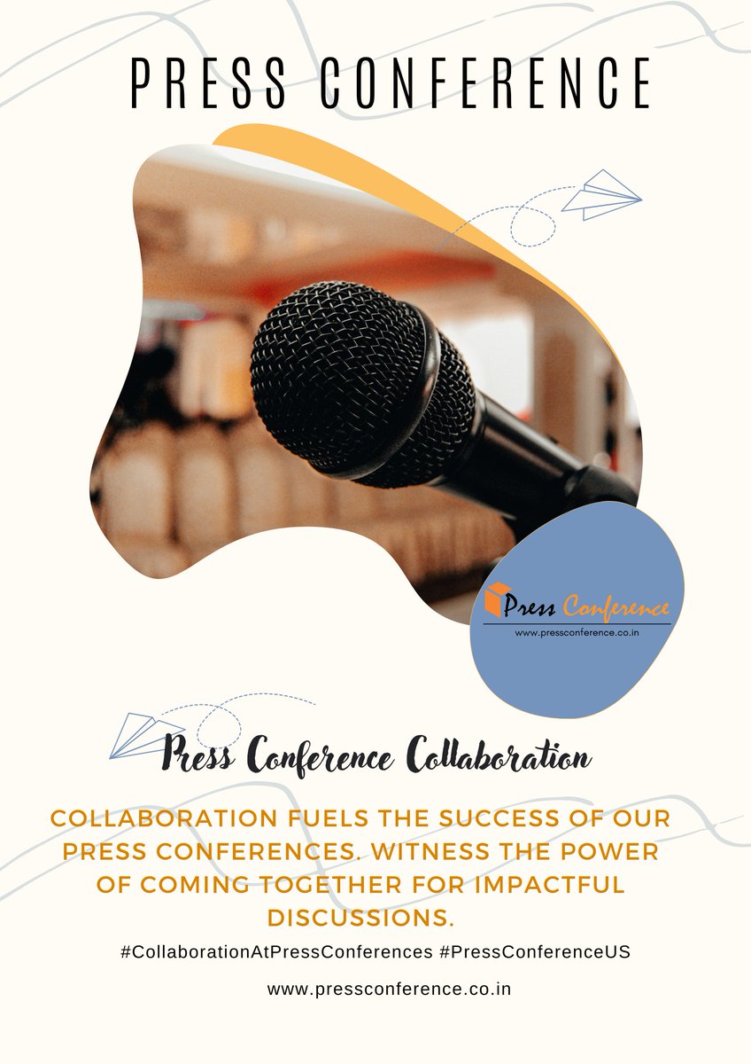 ConferenceUs's tweet image. Press Conference CollaborationCollaboration fuels the success of our press conferences. Witness the power of coming together for impactful discussions. #CollaborationAtPressConferences #PressConferenceUS pressconference.co.in