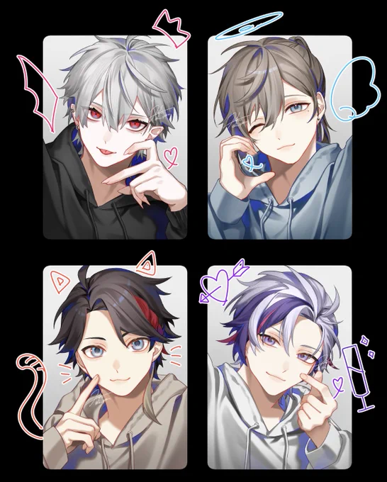 #今年も残りわずかなのでお気に入りの4枚を貼る2434と創作を沢山描いた 