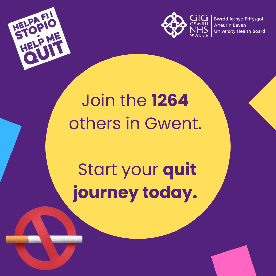 AneurinBevanUHB's tweet photo. Last Winter, 1,264 others across Gwent started their journey to quit smoking.
Join them and make 2024 the year you quit smoking for good.
Sign up to Help Me Quit today: https://t.co/LN7QcSoj5u
#HelpMeQuit https://t.co/IAwFecguVr