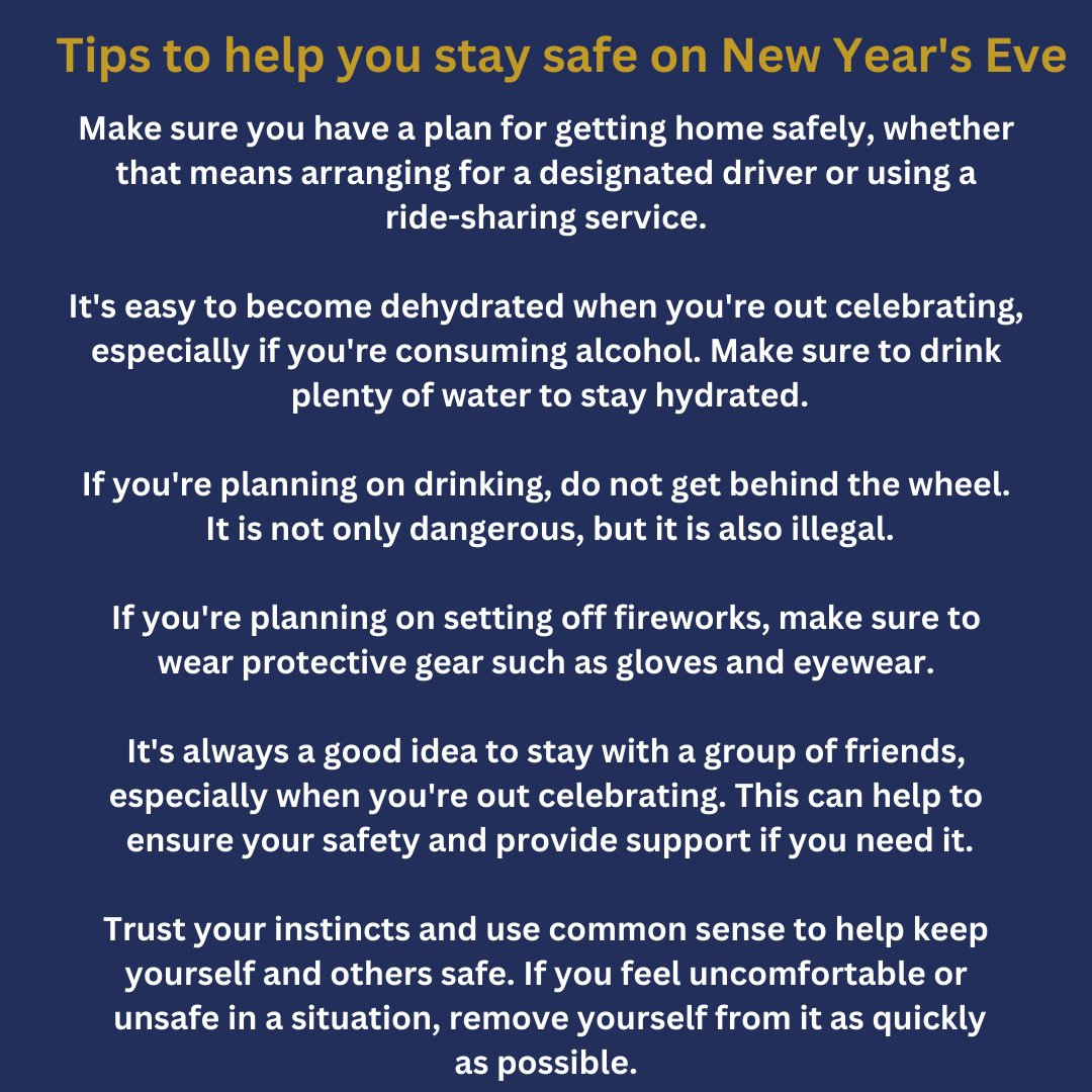By following these tips and using good judgment, you can have a fun and safe New Year's Eve.

Happy New Year!

#NewYearsEve #Goodbye2023 #NewYear #HappyNewYear #NewYears #NYE #NewYearsResolution #Celebration #Celebrate #Hello #Dec #Jan #NewYearsCelebration #Firework #NewStart