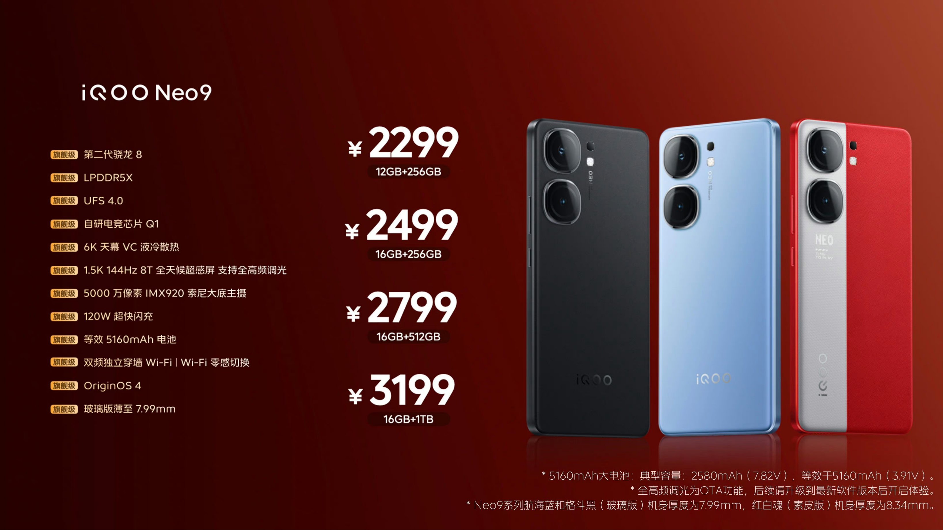 iQOO Neo9 256GB 本体 VIVO iQOO Neo9 Smartphone Android 14 Snapdragon 8 Gen 2 Octa