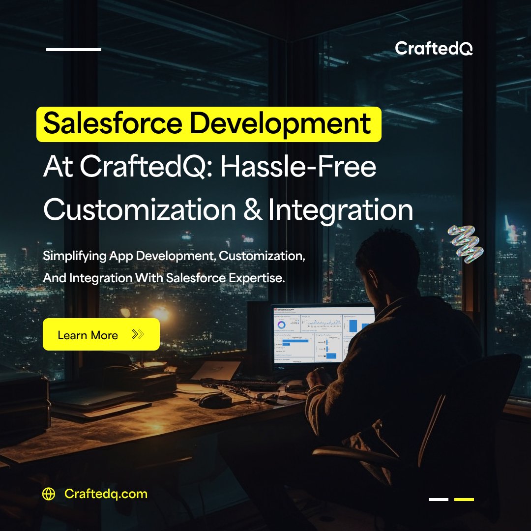 Elevate your business operations with CraftedQ's Salesforce #Development! 🌐 Our hassle-free customization and integration solutions redefine innovation. #Salesforce

#CraftedQ is here to revolutionize your business with Salesforce Development.  Let's redefine #innovation!🚀