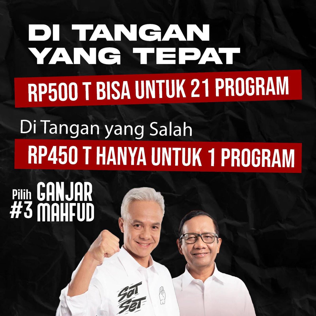 Semakin banyak program kerjanya, maka semakin besar peluang untuk menyejahterakan rakyatnya. Pun, begitu juga sebaliknya.

Program Ganjar-Mahfud jelas bertujuan untuk mewujudkan kesejahteraan rakyat, bangsa dan negara.

Cc.
<a href="/ganjarpranowo/">Ganjar Pranowo</a>
<a href="/mohmahfudmd/">Mahfud MD</a>

#GanjarMahfud2024