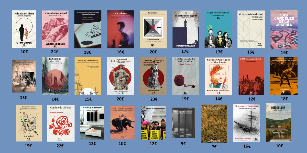 Aquí nuestros libros: marxismo crítico, anarquismo, ecologismo, psicología crítica, antipsiquiatría... (amplía para ver).

Te mandamos el que quieras a casa sin gastos de envío (tenemos bizum)