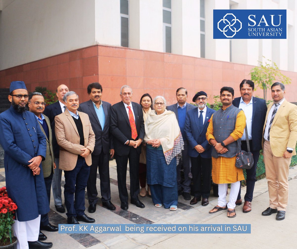 SouthAsianUni's tweet photo. Prof. KK Aggarwal, the new President of South Asian University has taken charge today. Prof. Aggarwal, who was the founding Vice Chancellor of Guru Govind Singh Indraprastha University, Delhi, was appointed President of this international university by its Governing Board in its 11th Meeting in Kathmandu on 18 & 19 December 2023. After joining, Prof. Aggarwal had a brief interaction with the available Faculty members and university officials. He also took a round of the campus to oversee the campus development. #KnowledgeWithoutBorders @SaarcSec #SAARC  #SouthAsia #ProfKKAggarwal #SouthAsia 

https://t.co/Nl4U40P4tX