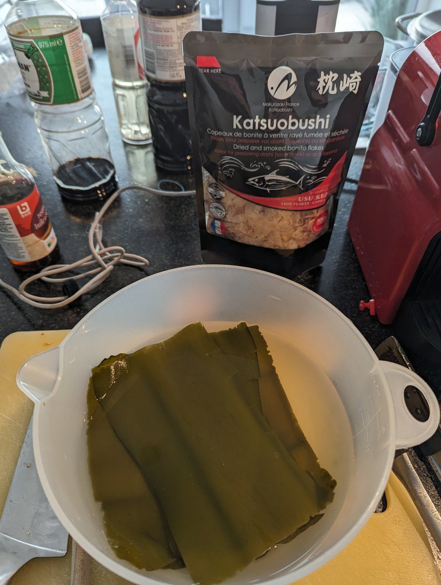 Why use powder when you can make fresh dashi. #japanesefood #kombu #katsuobushi #dashi