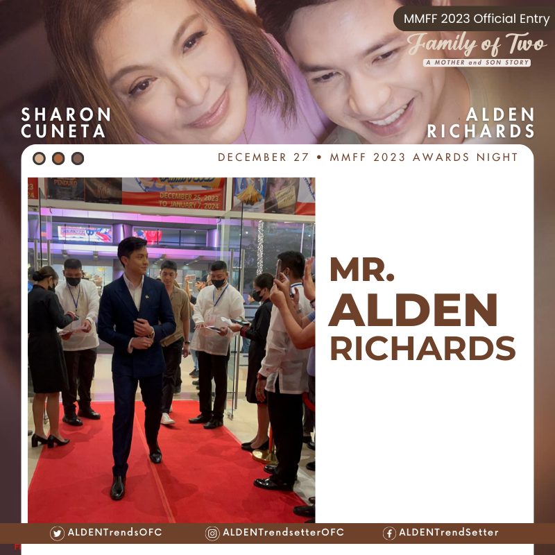 AldenTrendsOFC's tweet photo. Formal events are his TURF 😏
Here's our dear MATEO for Family Of Two ❤️
MR. ALDEN RICHARDS at the MMFF 2023 Gabi ng Parangal!
@aldenrichards02 @familyoftwofilm
#FamOf2MMFF
#FamilyOfTwo
ALDENxMMFF forPhilCinema