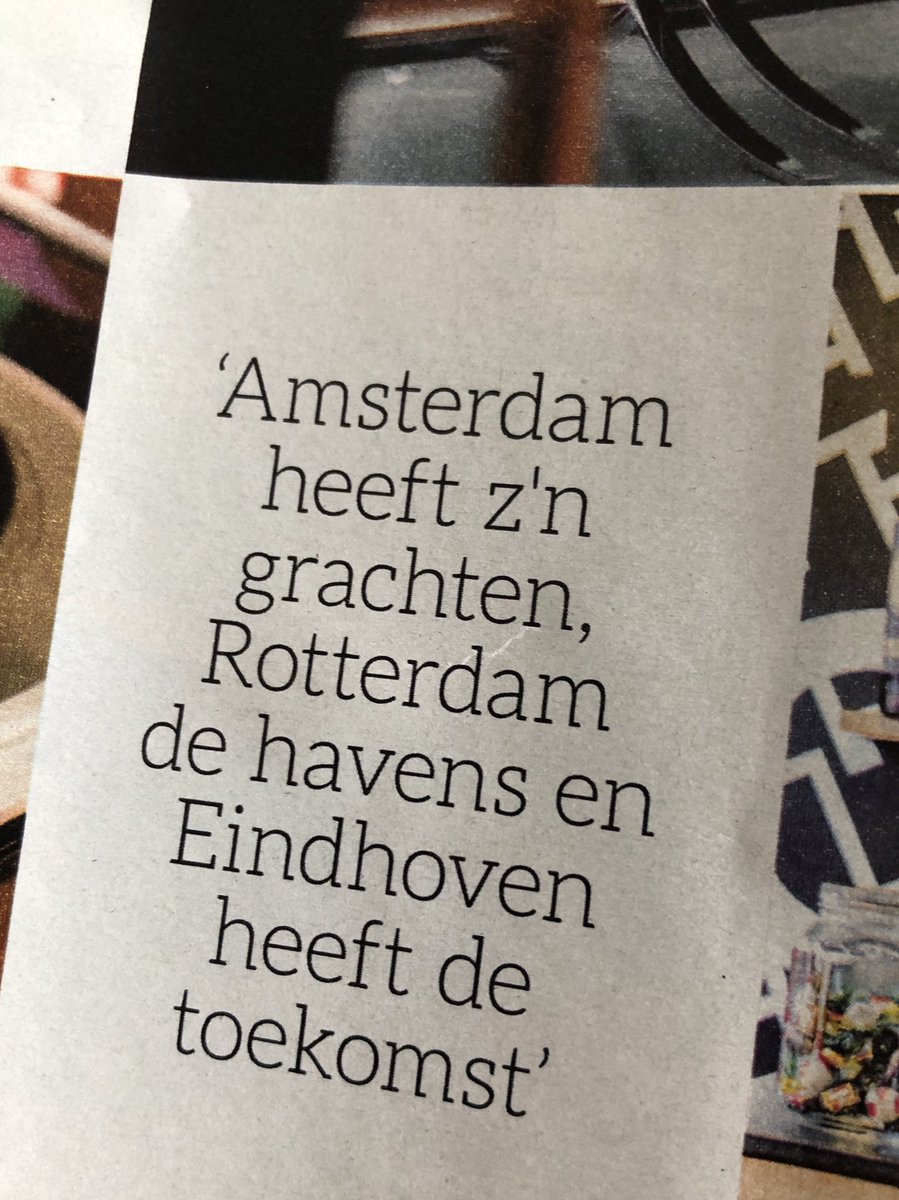 Kampioen van de <a href="/ANWB/">anwb</a> : “Amsterdam heeft zijn grachten, Rotterdam de haven en #Eindhoven heeft de toekomst.” anwb.nl/eropuit/dagje-…