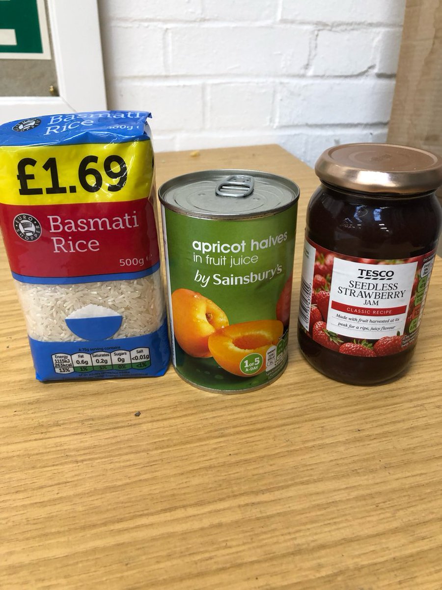 Going food shopping this week?  The #Foodbank could really do with donations of Jam, Rice (500g),  Tinned Fruit, Donation points at  local supermarkets 👉  bit.ly/3fLzbAd 
 thank you  💚
#OurEssentials #WishListWednesday