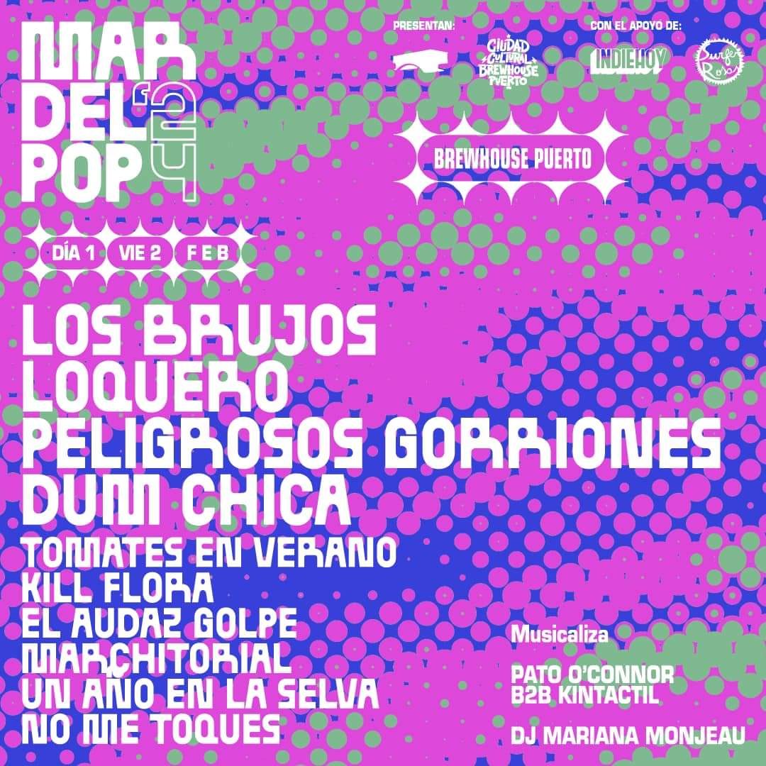 👽🖖🏻BUEN DIA!, ATENCIÓN #MDQ !

 Regresa el festival MARDELPOP, los días 2 y 3/2 en Ciudad Cultural BrewHouse Puerto Mar del Plata! 🌊

👽🖖🏻 ATENCIÓN BS. AS.  #CABA! 
 24/2: 𝑳𝑶𝑺 𝑩𝑹𝑼𝑱𝑶𝑺 vuelven a <a href="/LatangenT/">La Tangente</a>!

👽✏️Contrataciones: 
@nachoprodagencia 

#LosBrujos #Beatcore