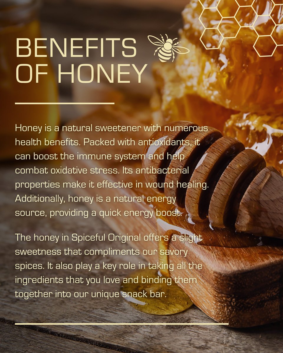 Meet one of the delicious key ingredients in our flavorful snack bars: Honey! 🍯✨

We skipped the refined sugar for a nutritious, natural sweetener known for its many benefits.