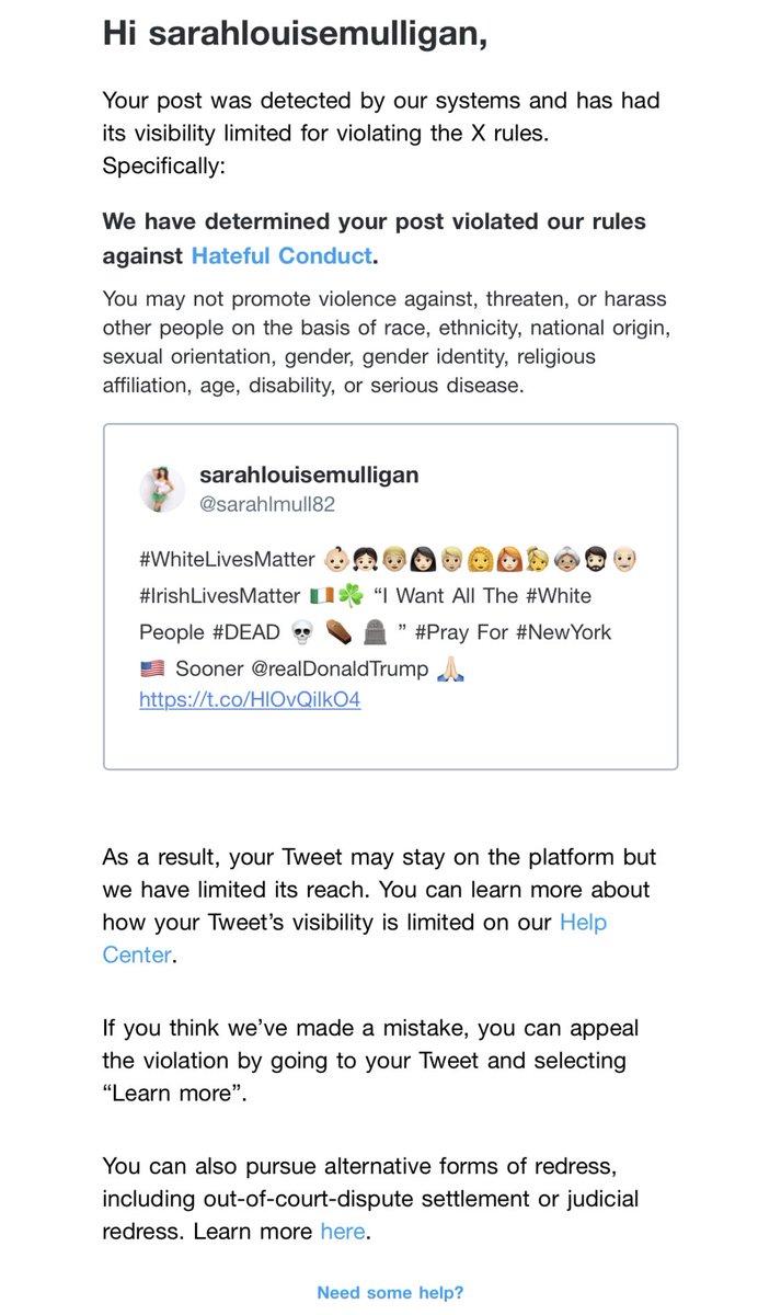 #FreeSpeech Is Defo Under Threat In #Ireland 😢 

I Just Used A Section Of The Heading Of This Article & Within Seconds Not Minutes Twitter Emailed Me This 

@elonmusk I know for a fact #TwitterDublin have been interfering 🕵️‍♂️ with my #Twitter because I support @realDonaldTrump🤔