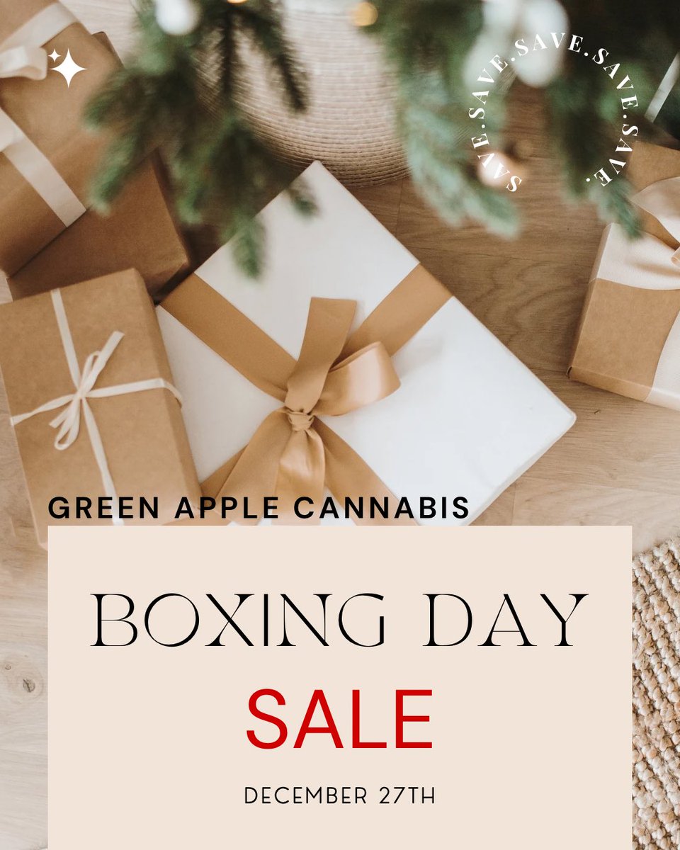 GreenAppleBuds's tweet photo. Boxing Day sale is today at Green Apple!🍏 Stop in between 9am to 7pm! https://t.co/enDWCYXzVK