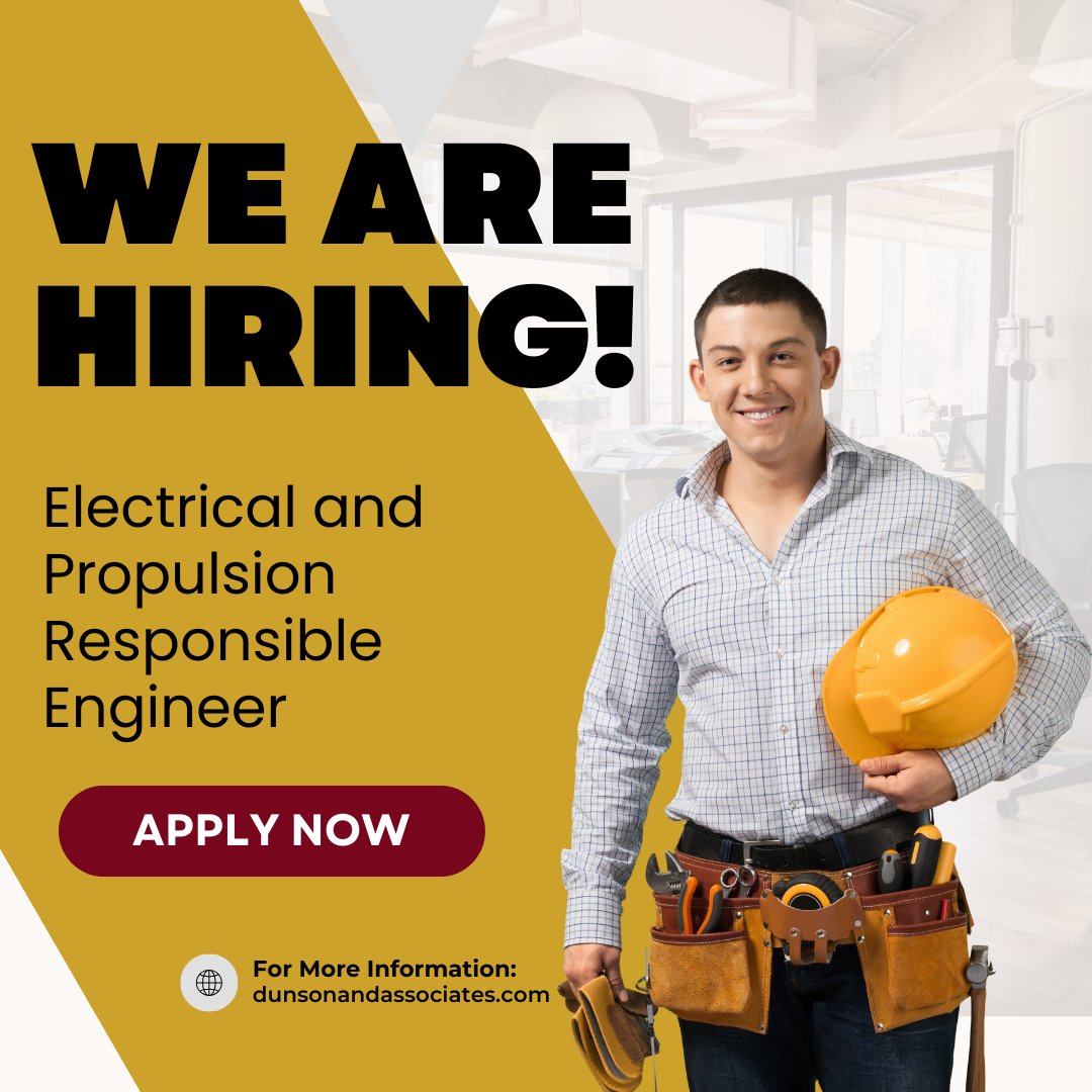Dunson_Jobs's tweet image. The Electrical and Propulsion Responsible Engineer will be responsible for the design, development, and integration of the assigned powerplant.

Learn more about the job and apply: bit.ly/41BETIO 

#ElectricalEngineer #HiringElectricalEngineer #PowerPlantEmployment