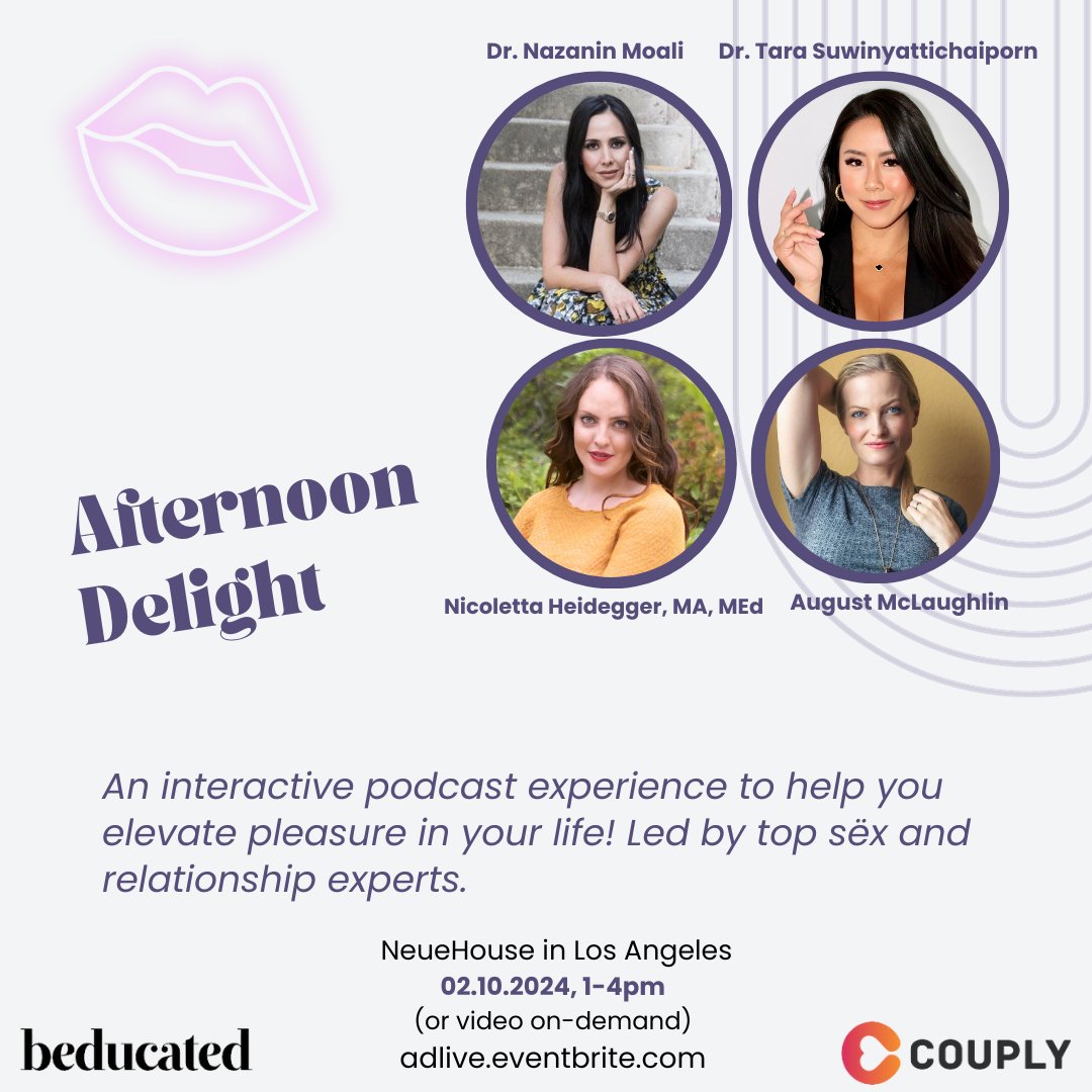 Here's to putting pleasure on your priority list in the coming year. (Pun embraced! ;)) For 4 more days, get early bird pricing for our live podcast event, Afternoon Delight!! Sponsored by <a href="/couplyapp/">Couplyapp</a> <a href="/beducated_com/">Beducated</a> 
Learn more + register: alive.eventbrite.com