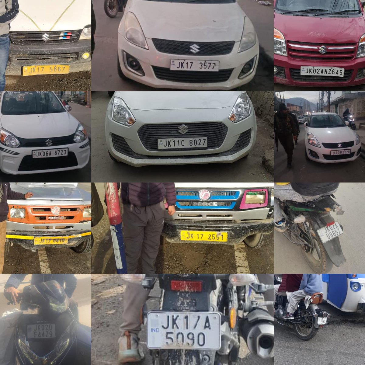JmuKmrPolice's tweet photo. *#Operation3rdEye*
65 Vehicles Challaned vehicles; Challans sent at Residences by Kishtwar Police
Kishtwar, Dec. 27, 2023
In continuation to the operation 3rd Eye Kishtwar, Kishtwar Police challaned 65 violators under Motor Vehicle Act for wrong parking, without helmet, and overloading in Kishtwar town.
Under the directions of the SSP Kishtwar Sh. Khalil Poswal-JKPS the team so constituted for the purpose of traffic challan, the team with the help of technical aid CCTV surveillance mechanism shot photographs/conducted videography for violation of traffic rules, identifying the vehicles through number plate reading system and subsequently, after ascertaining residential addresses of owners of vehicles and accordingly the copies alongwith photograph of violation of traffic rules were sent at the residential addresses.