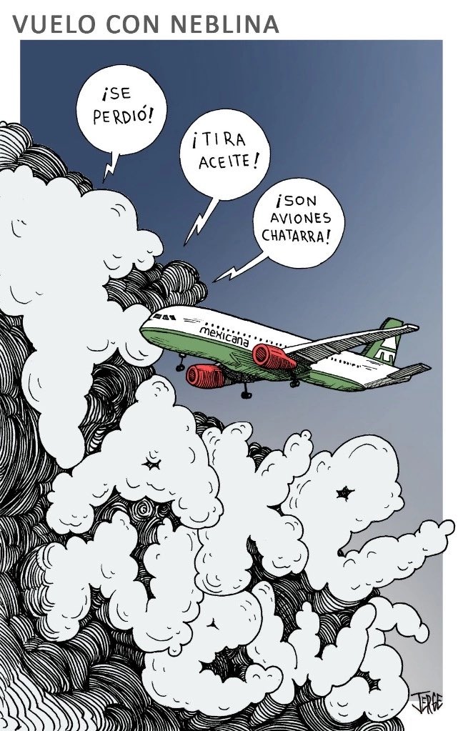 epigmenioibarra's tweet photo. “Vuelo con neblina”
Cartón de @monerojerge https://t.co/j9hlwzOASr